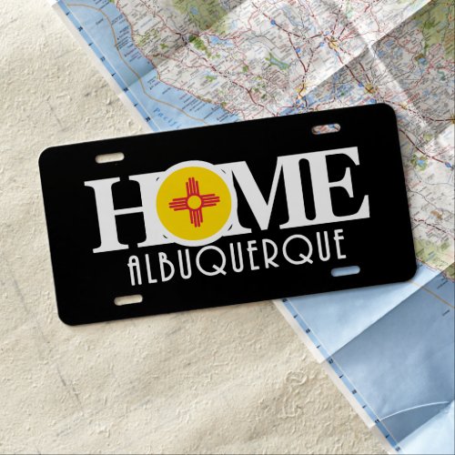 HOME Albuquerque NM License Plate