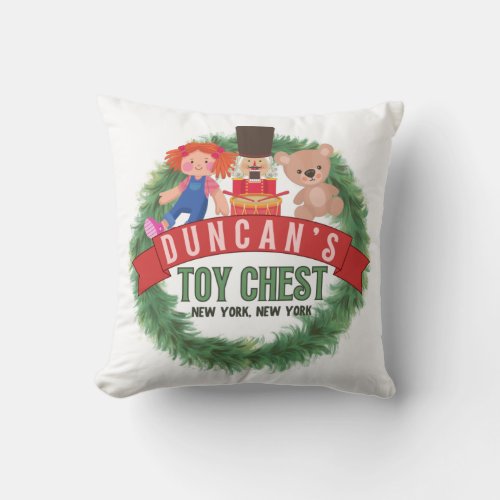 Home Alone 2 Duncans Toy Chest  Throw Pillow