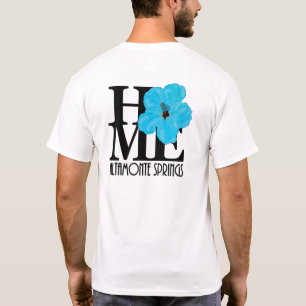 HOME Altamonte Springs Blue Hibiscus (back print) T-Shirt