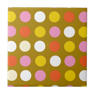 Home and business, bright color polka dots. tile