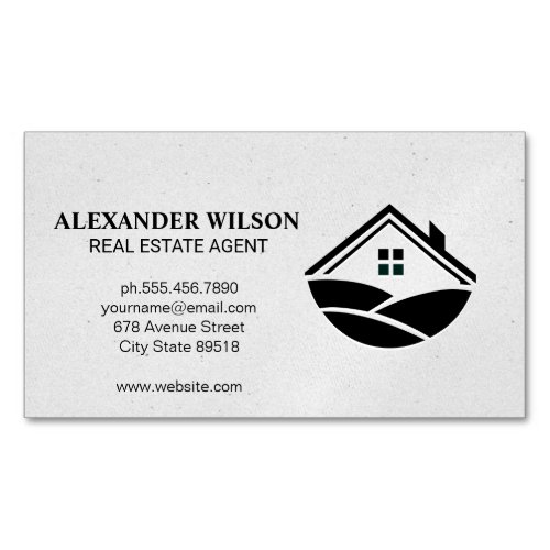 Home and Hills Icon Business Card Magnet