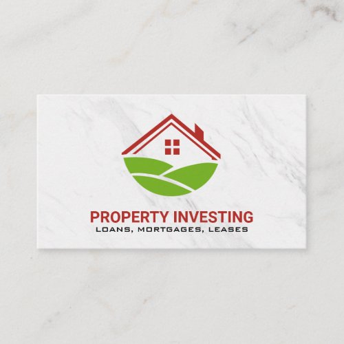 Home and Hills Icon  Real Estate Business Card