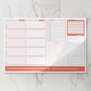 Home and School Weekly Burnt Sienna Paper Pad