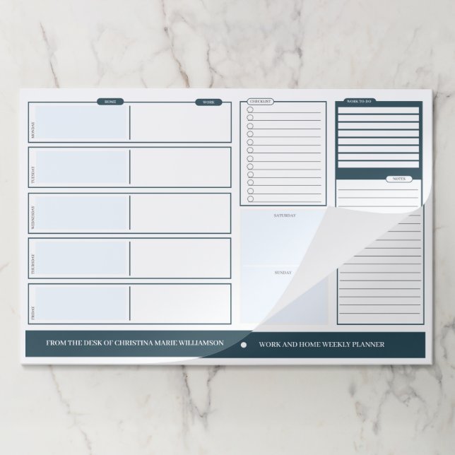 Home and School Weekly Charcoal Paper Pad (Folded)