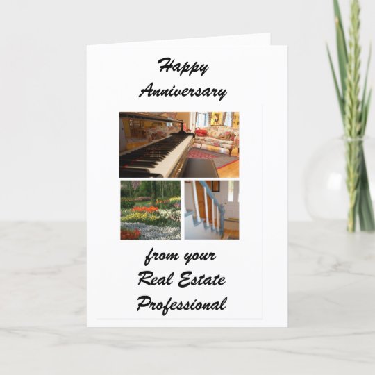 Home Anniversary Real Estate Agent Greeting Card