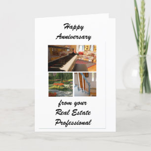 Home Anniversary Real Estate Agent Greeting Card