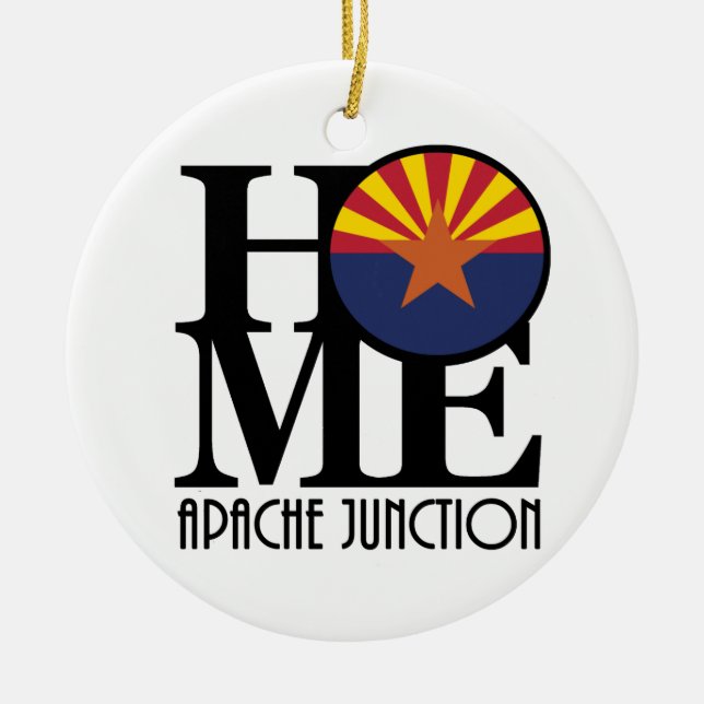 HOME Apache Junction Ceramic Ornament (Front)