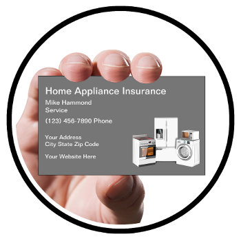 Home Appliance Insurance And Repair Business Card by Luckyturtle at Zazzle
