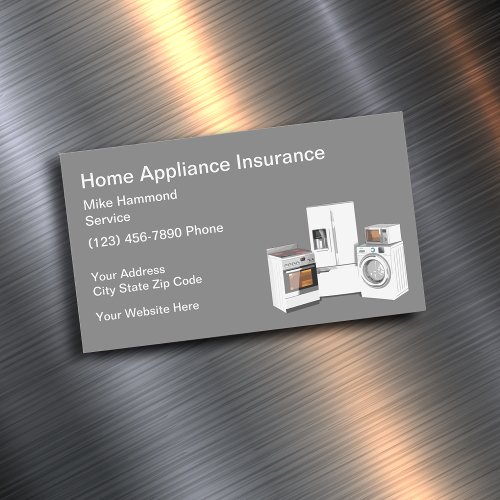 Home Appliance Insurance And Repair Business Card Magnet