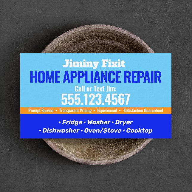 Home Appliance Repair  Business Card (Creator Uploaded)