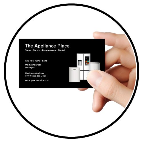 Home Appliance Sales And Service Business Card