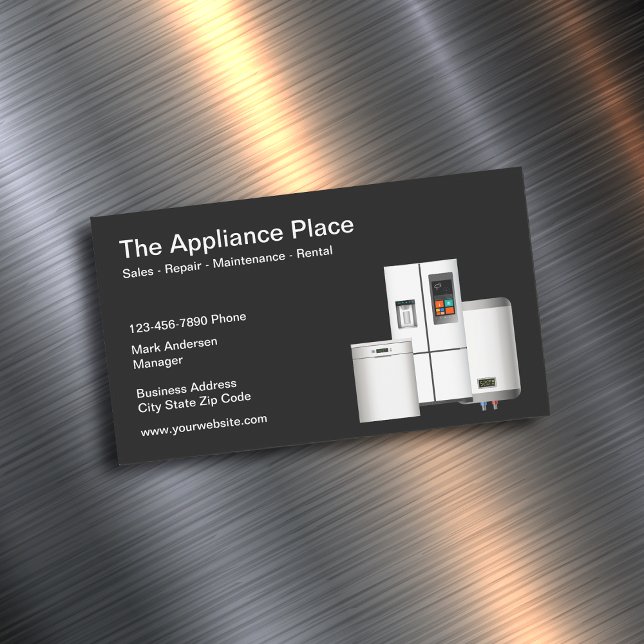 Home Appliance Sales And Service Business Card Magnet (Creator Uploaded)
