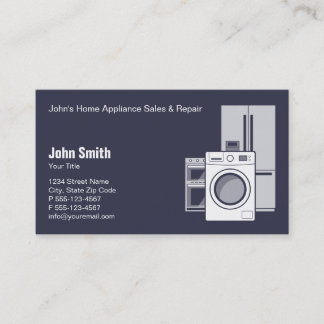 Home Appliance Service, Sale and Repair Business Card