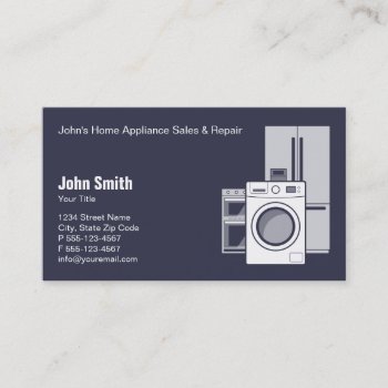 Home Appliance Service  Sale And Repair Business Card by superdazzle at Zazzle