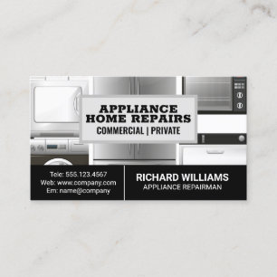 Home Appliances Repair Technician Business Card