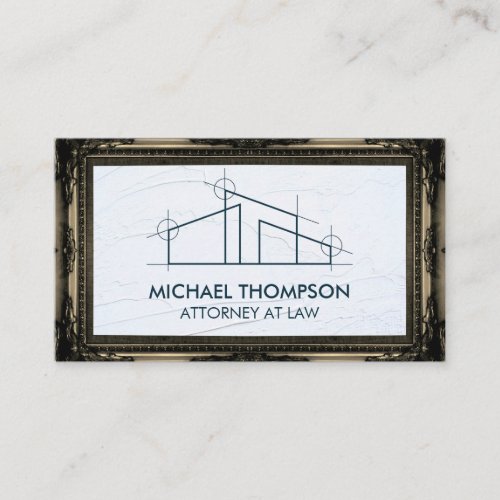 Home Architect Logo  Classic Gold Frame Business Card