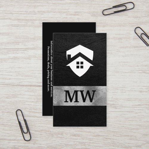 Home Architect Logo  Leather Lux Business Card
