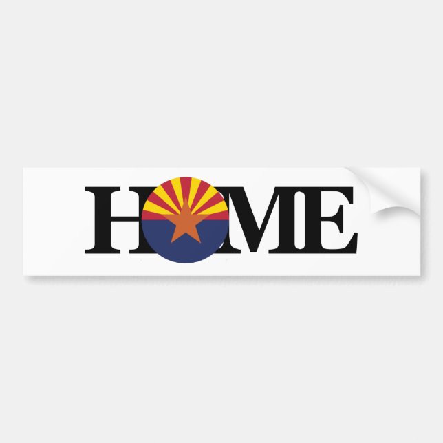 HOME Arizona Flag Bumper Sticker (Front)