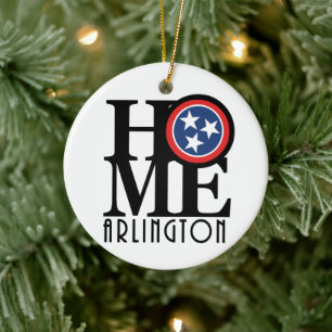 HOME Arlington Tennessee Ceramic Ornament