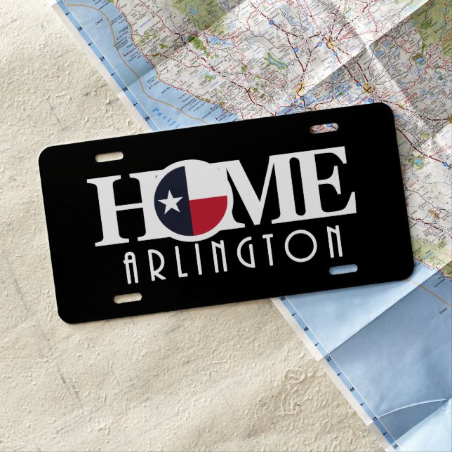 HOME Arlington Texas License Plate (In Situ)