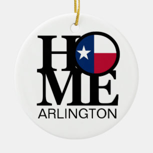 HOME Arlington TX Ceramic Ornament