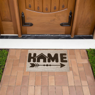 Home Arrow Roof Fiber Doormat