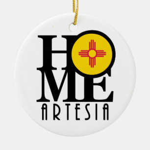 HOME Artesia New Mexico Ceramic Ornament