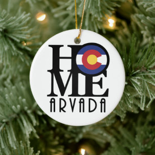 HOME Arvada Colorado Ceramic Ornament