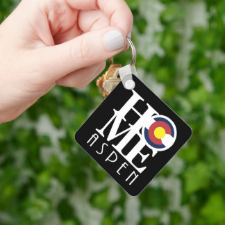 HOME Aspen Colorado Keychain