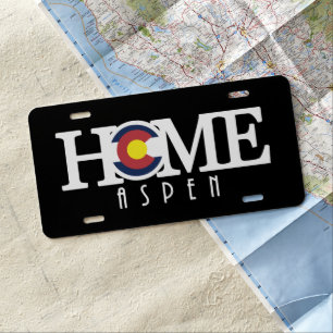 HOME Aspen Colorado License Plate