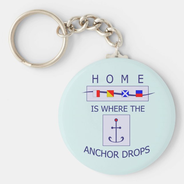 Home at Anchor Boater Key Chain (Front)