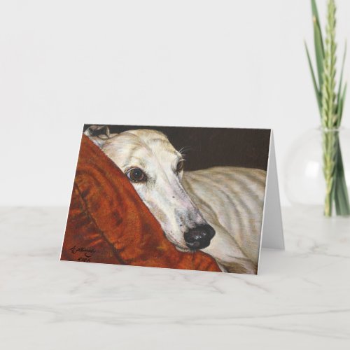 Home At Last Greyhound Rescue Dog Greeting Cards
