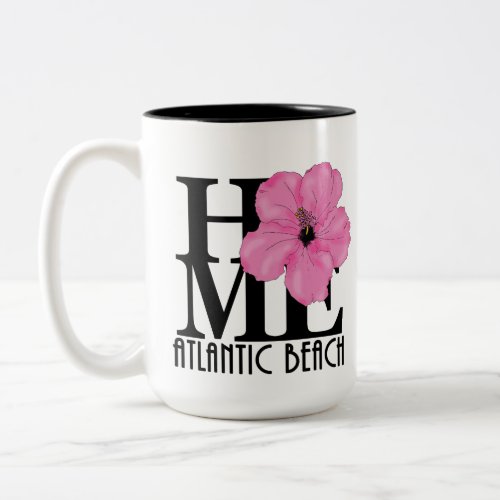 HOME Atlantic Beach 15oz pink hibiscus Two_Tone Coffee Mug