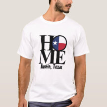 HOME Austin Texas Men White Tee