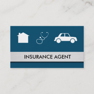 Home Auto Health Insurance Agent Business Card