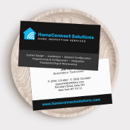 Home Automation Technician Black  Business Card at Zazzle
