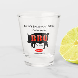 Home Backyard Grilling beer Soda Handle Shot Glass