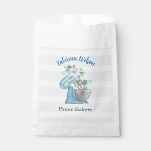 Home Bakery Blue Flower Mixer Favor Bag