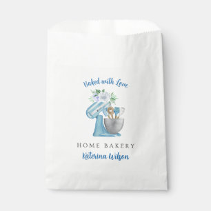 Home Bakery Blue Flower Mixer Favor Bag