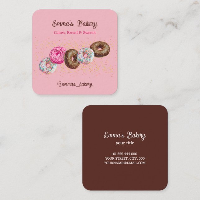 Home Bakery Catering Business Card (Front/Back)