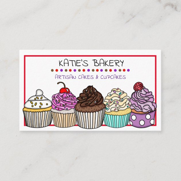 MODERN Creative Bakery Business Card Template DIY Custom Cake - Etsy UK