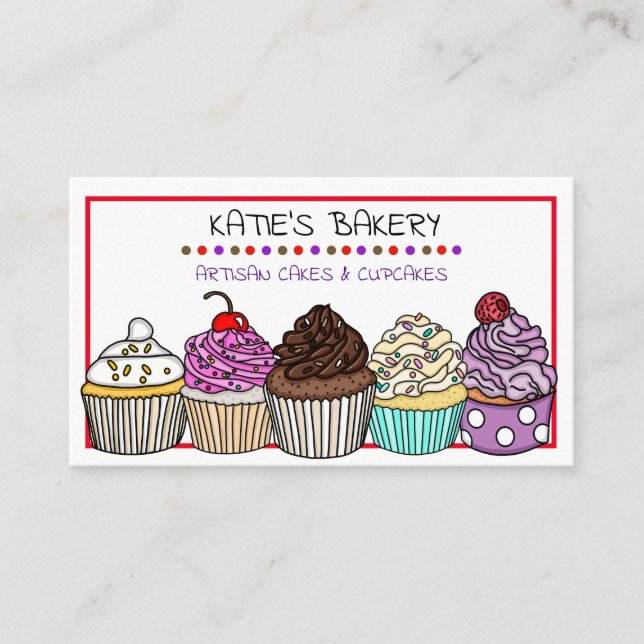 Home Baking Business or Bakery  Business Card (Front)