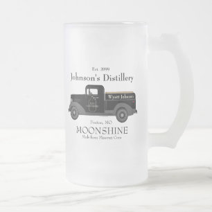 Home Bar Fun Moonshine Frosted Beer Glass Mug
