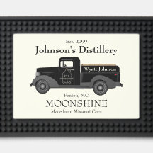 Home Bar Fun Moonshine Jug Vintage Truck Bar Mat