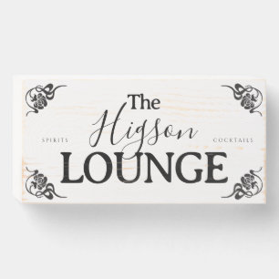 Home Bar or Lounge Cocktail Sign