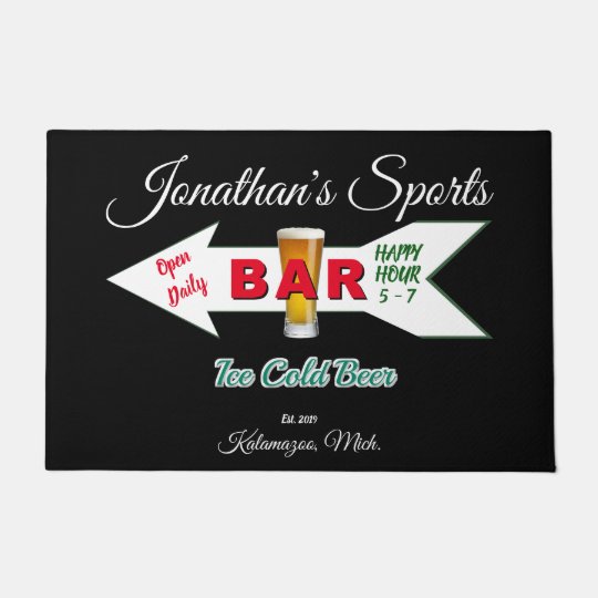 Home Bar Tavern Man Cave Cold Beer Man Cave Doormat Zazzle Com