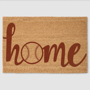 Home Baseball Script Coir Doormat – Softball or Ba Fiber Doormat