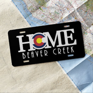 HOME Beaver Creek Colorado License Plate