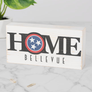 HOME Bellevue Tennessee Wooden Box Sign