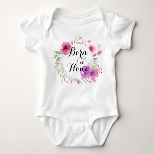 Home Birth Floral Baby Girl Baby Bodysuit